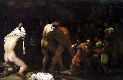 Michiel Sweerts Wrestling match Germany oil painting artist